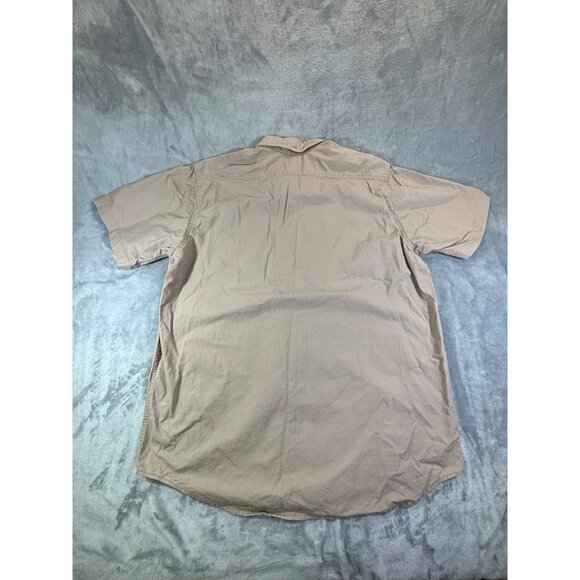 Cathartt shirt men's Large tan button down shirt with pocket - Picture 12 of 13